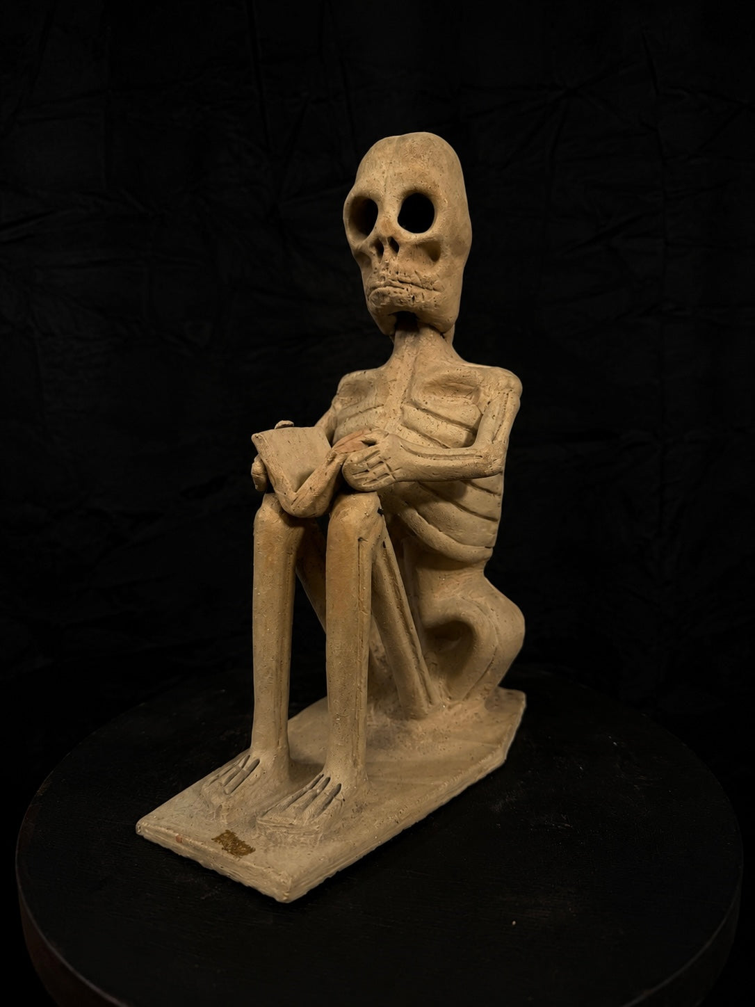 Mid-Century Folk Skeleton Candle Holder