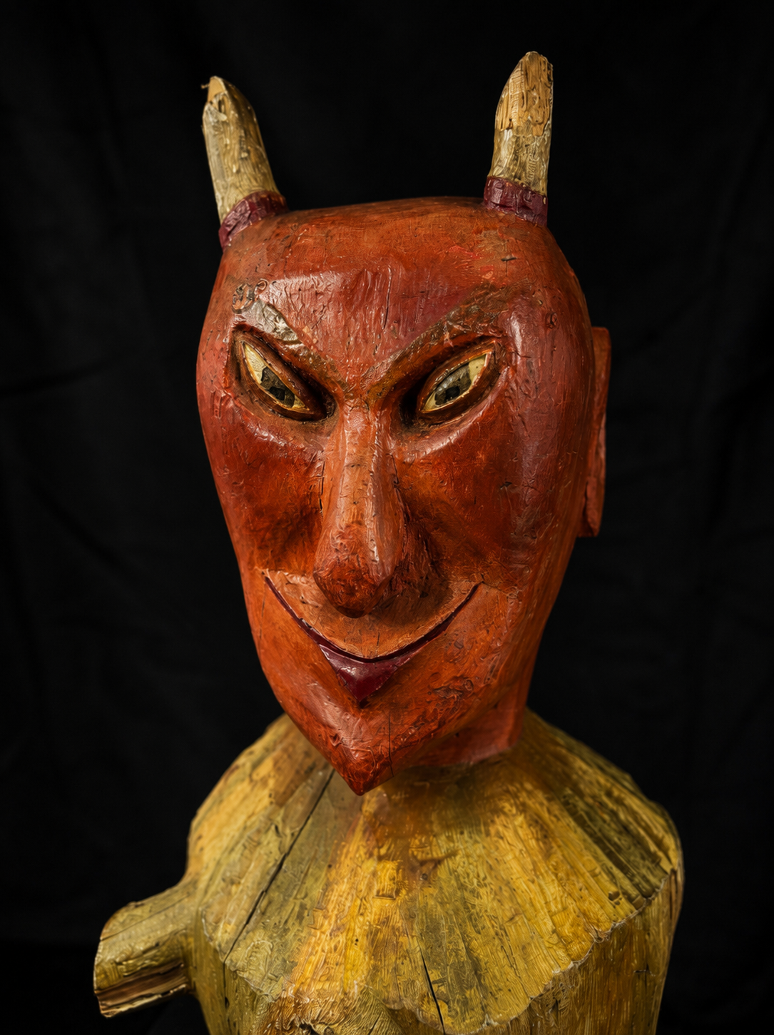 Large Mid-Century Folk Devil Stump