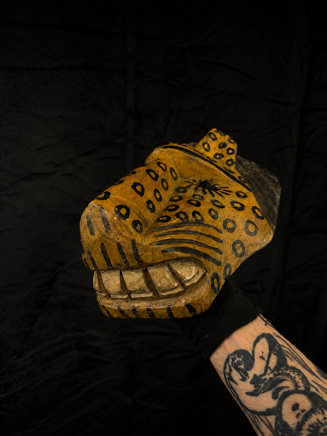 Vintage Mexican Tecuani Jaguar Dance Mask